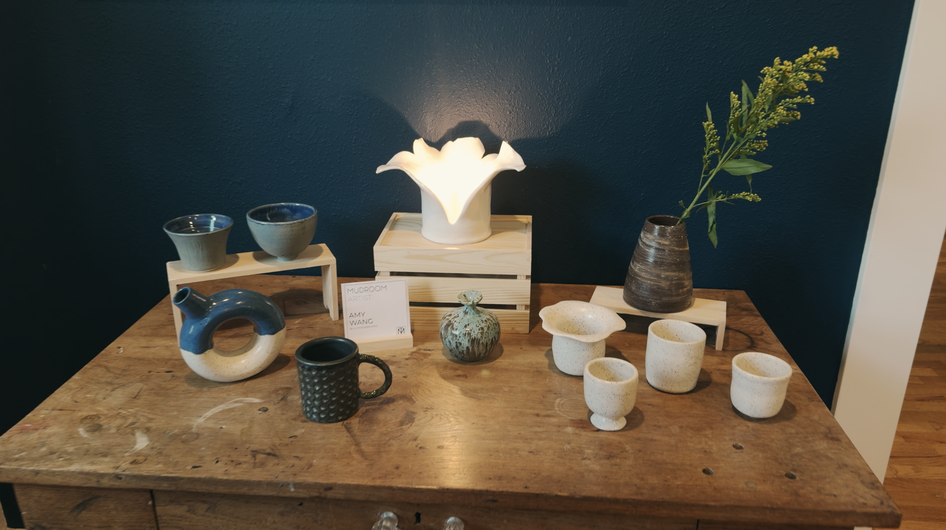 A set of ceramic art pieces